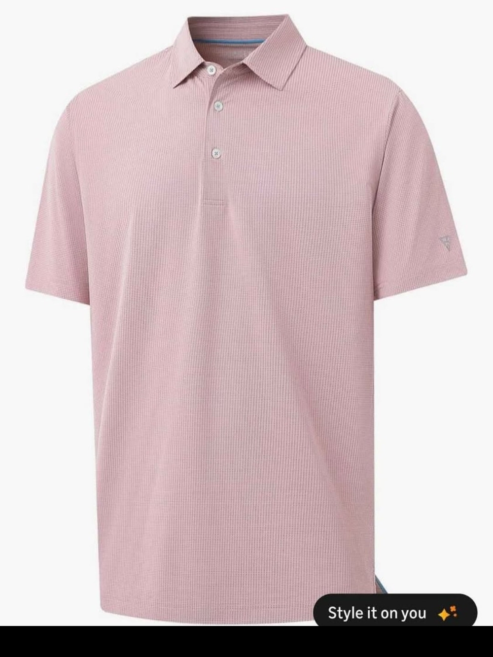 Men's Pink Short-Sleeve Polo Shirt